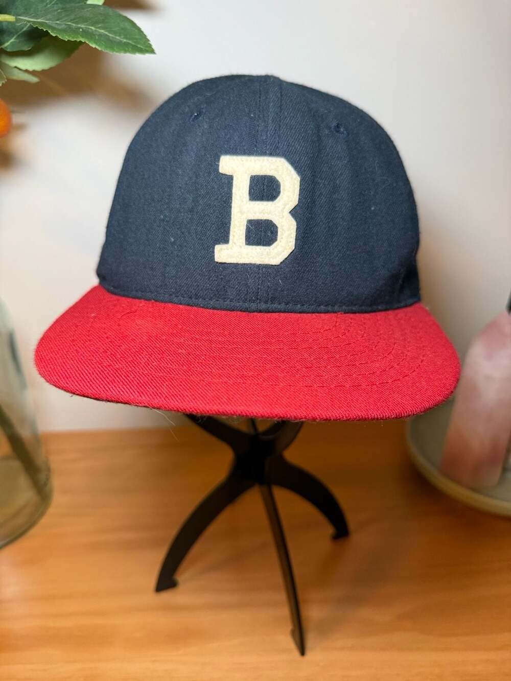 Vintage New Era Pro Model Boston Braves MLB Wool Fitted Hat Size 7